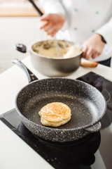 chef making pancake
