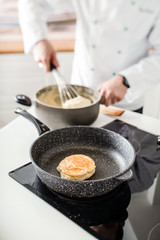 chef making pancake