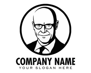 man male gentleman oldman logo image vector