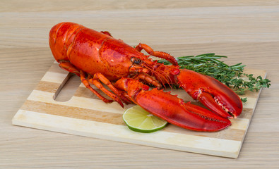 Boiled lobster