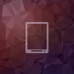 Modern tablet in flat style icon