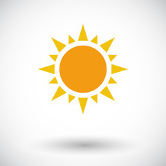 Sun single flat icon.