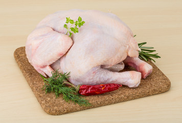 Raw chicken