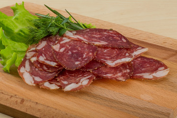 Sliced salami