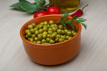 Green canned peas