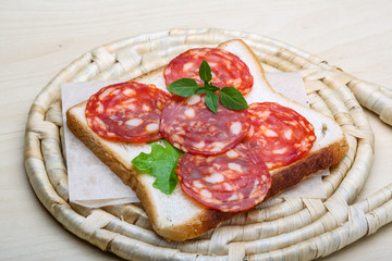 Salami sandwich