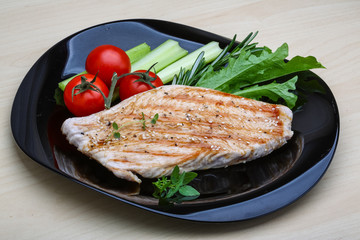 Grilled turkey steak