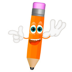 Funny pen pencil cartoon letter write sign memo note