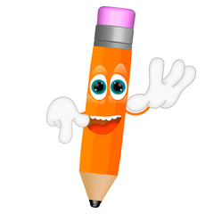 Funny pen pencil cartoon letter write sign memo note