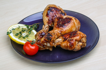 Roasted chicken legs
