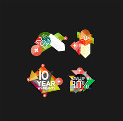 Set of banners with stickers, labels and elements for sale