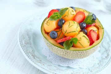 Fruit salad with melon