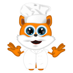 Marvin cat kitty animal cook cooking chef hat food