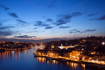 City of Porto in Portugal at Twilight