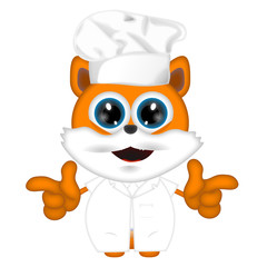 Marvin cat kitty animal cook cooking chef hat food