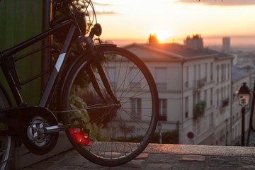 Paris. Bikes on the streets.