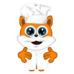 Marvin cat kitty animal cook cooking chef hat food