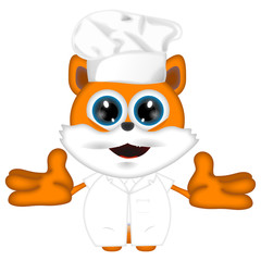 Marvin cat kitty animal cook cooking chef hat food