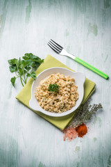 spiced tofu with herbs