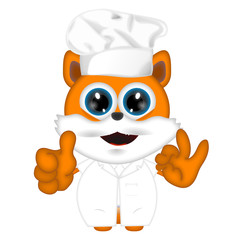Marvin cat kitty animal cook cooking chef hat food