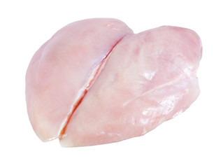Farm Fresh Chicken breasts isolated on white background
