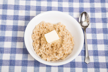 Hot Oatmeal with Butter