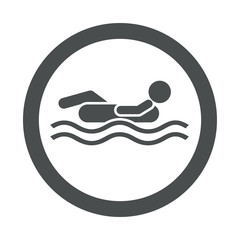 Icono redondo flotador gris