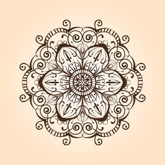 Radial floral pattern