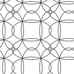 Fototapeta premium Seamless black ellipses