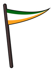 Obraz premium Vector Retro Irish Flag