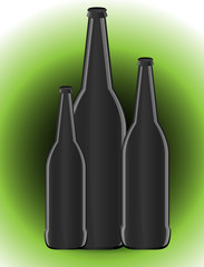 Black Bottles Vector