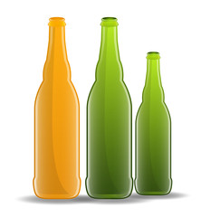 Beer Bottles Vector Illustration