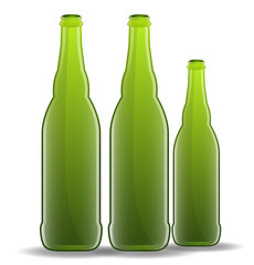 Green Beer Bottles Vectors