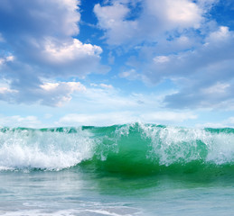 ocean waves on a sunny day