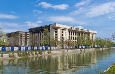 Casa Radio in Bucharest, Romania in a sunny day
