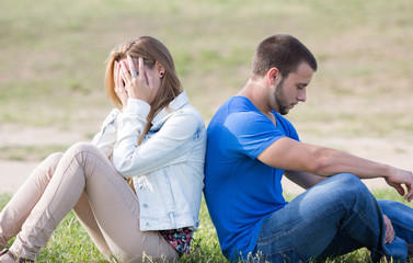 Bridal couple with problems