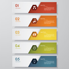 Design clean number banners template. Vector.