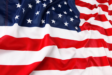 Close up of American flag