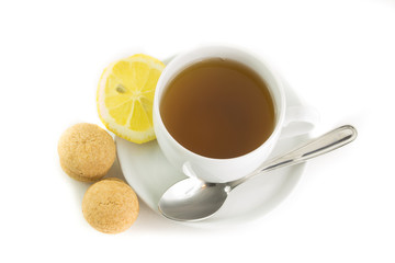 Tazza di tè con biscottini