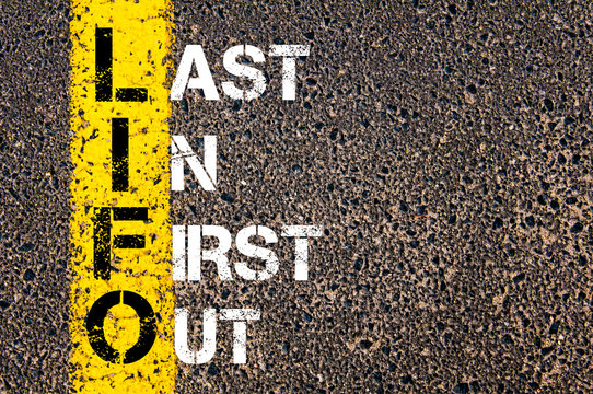 Business Acronym LIFO - Last In First Out