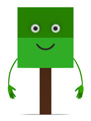 Tree character isolated