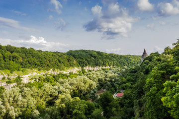 Fototapeta na wymiar Kamenetz-Podolsk city, canyon