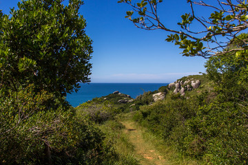 Caminho para o mar azul