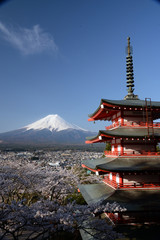 富士山と五重塔
