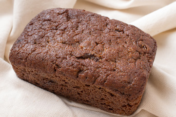 Loaf of rye grain bread