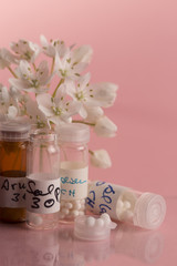 Homeopathic bottles and Pills