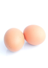 eggs on white background.