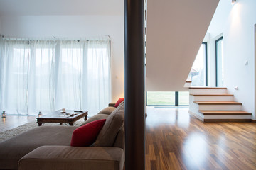 Lounge connected with hall