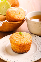 lime and white chocolate chip cakes