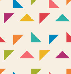 Seamless Pattern with Colorful Triangle